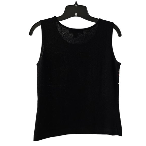 Petite Sophisticate Plaid Scoop Neck Knit Top Vest | NWOT | SP | Blk Red Cream - Picture 10 of 16